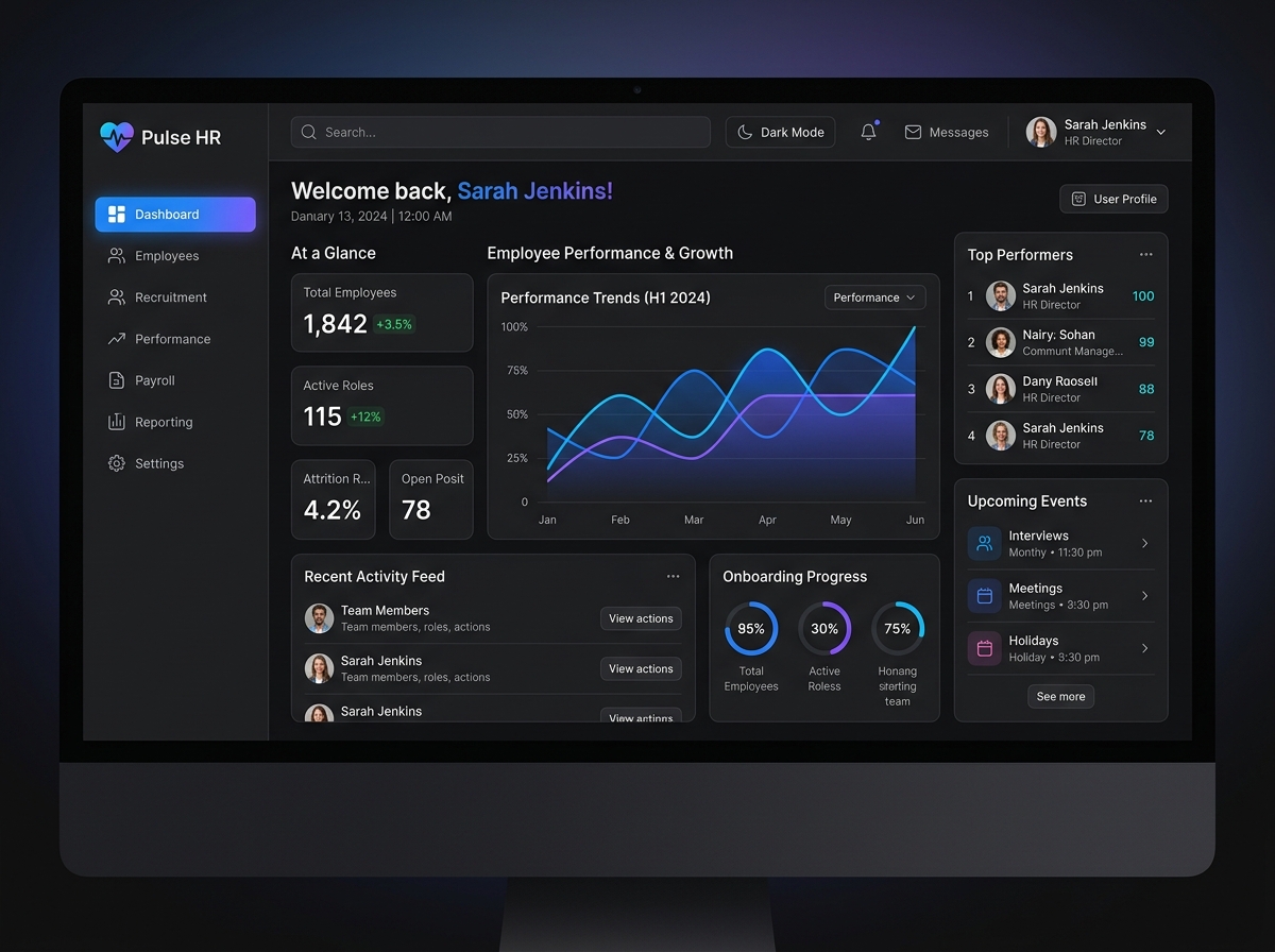 Pulse HR Desktop View